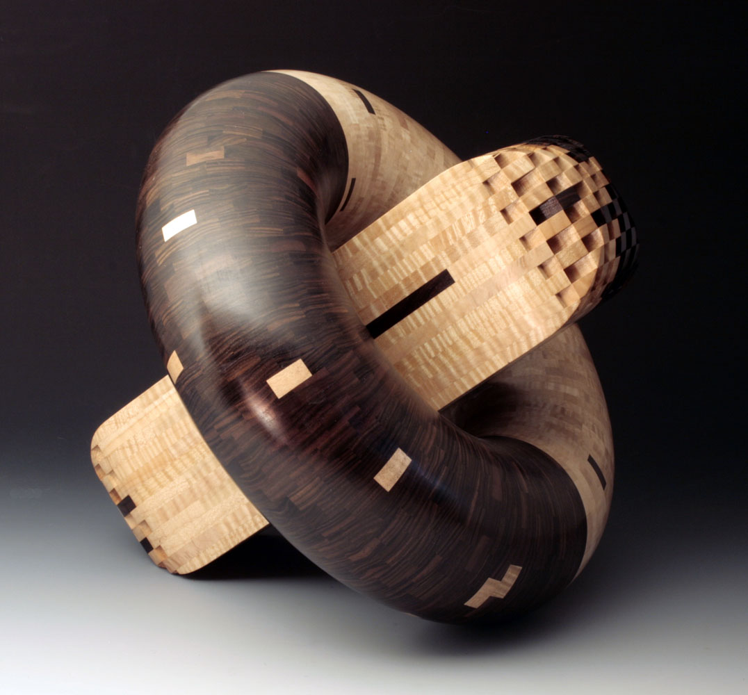 two segmented wood turning rings interlocked