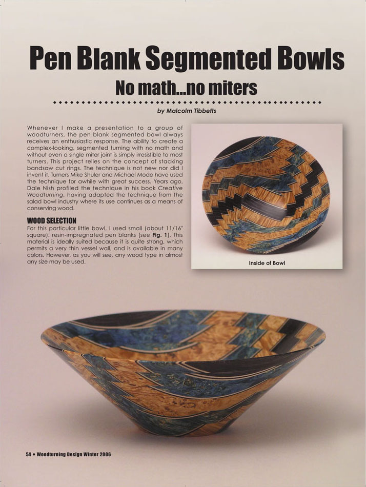 article about segmented wood turning bowls